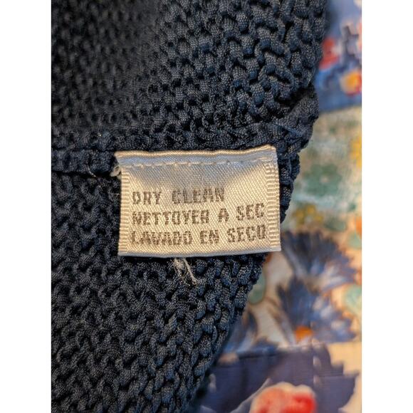 Vtg Jones New York Sport Teal Button Front Collar Pocket Cardigan Womens Sz L - Picture 4 of 9